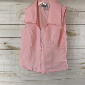 Vintage California Concepts Pink Sleeveless zipper top
